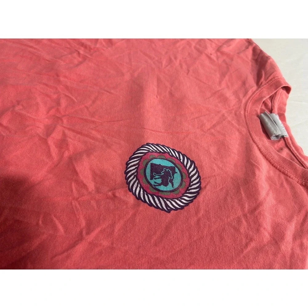 Minnesota State Graphic T-Shirt‎ Coral Pink Short Sleeve Crew Neck Tee